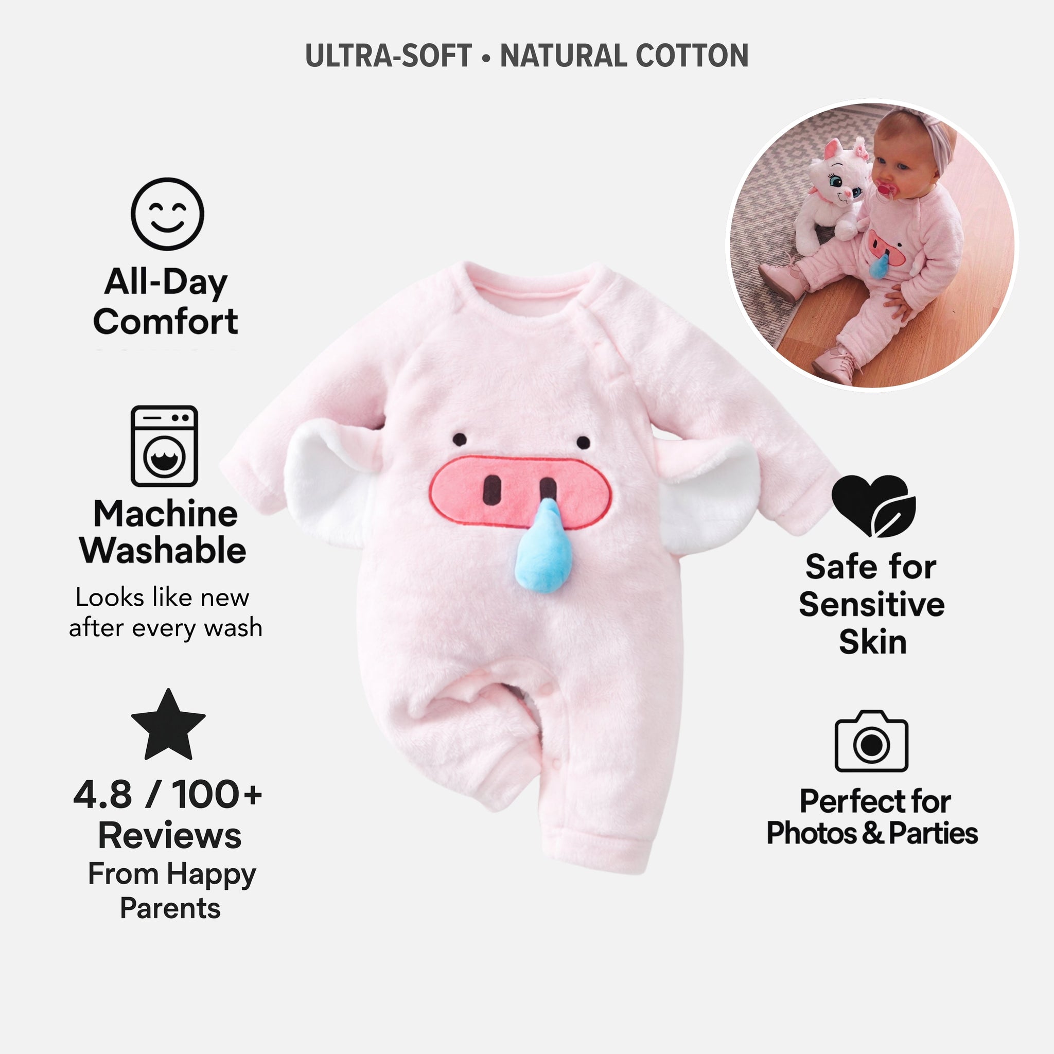 AMA™ Little Piggy Kids Onesie