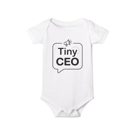 AMA™ "Tiny CEO" – Funny Baby Bodysuit