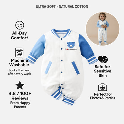 AMA™ Little Soccer Bear Kids Romper