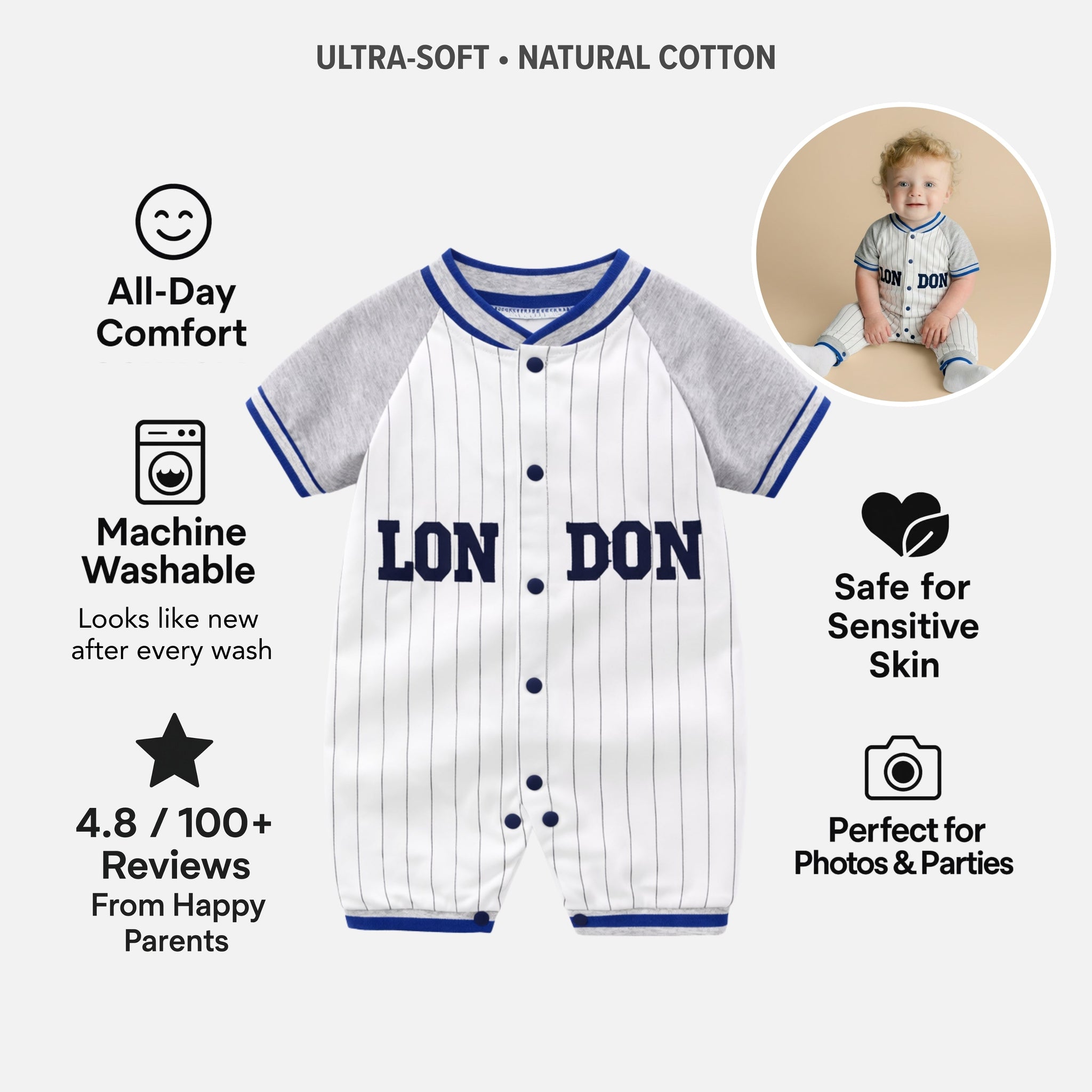 AMA™ Little London Slugger Kids Onesie
