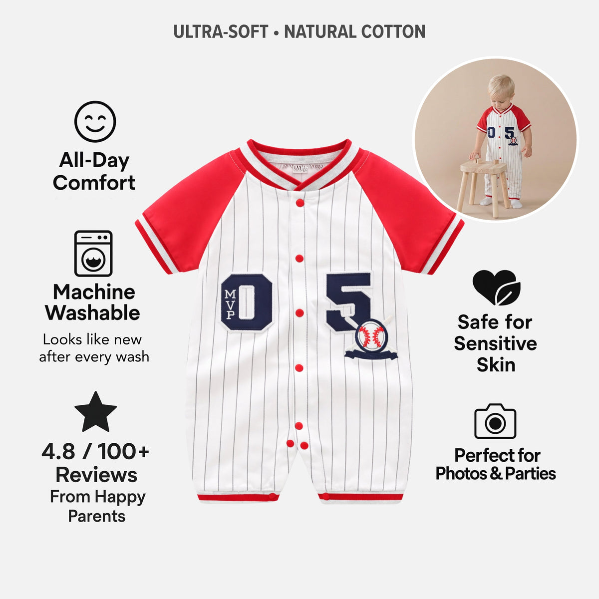 AMA™ Little All-Star Kids Romper