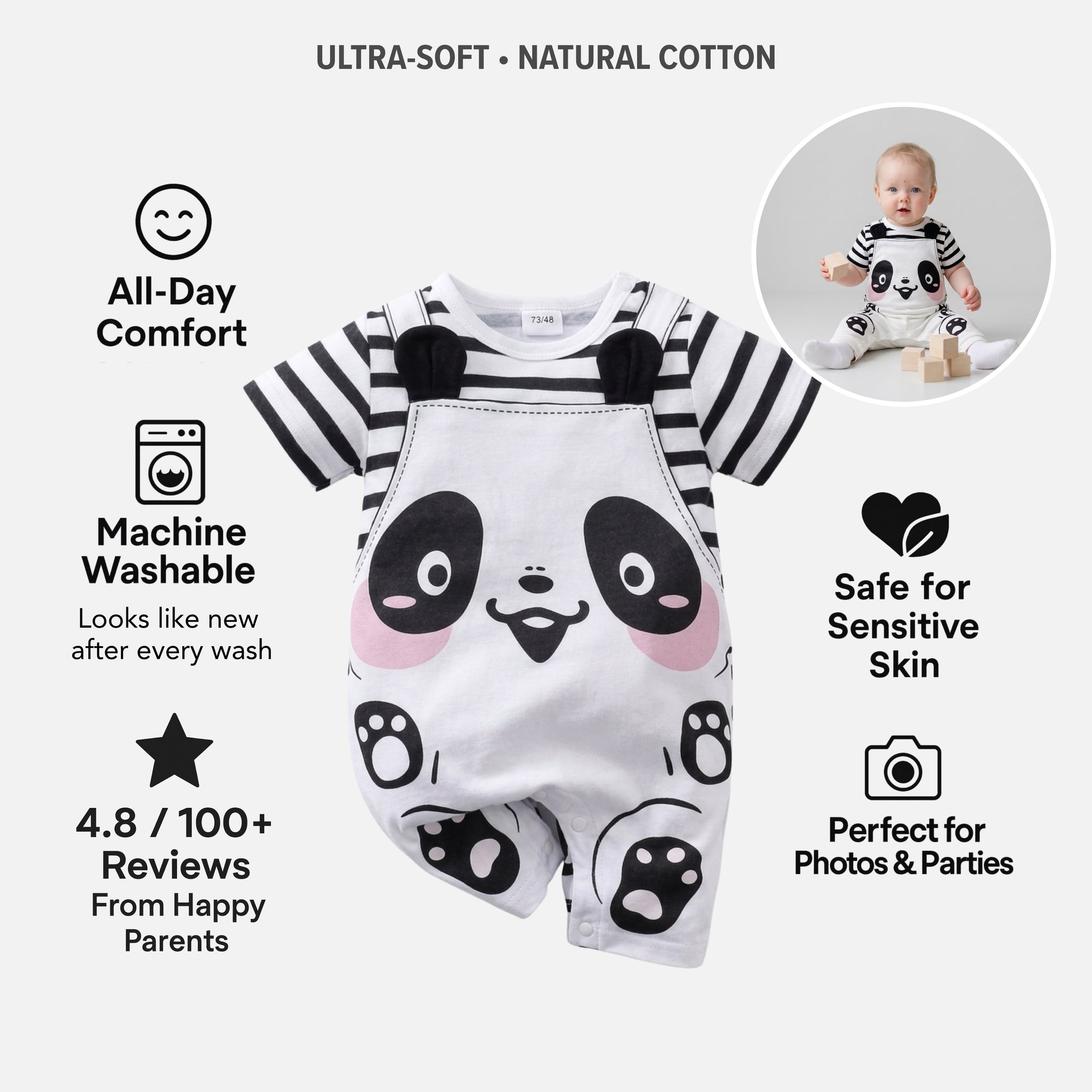 AMA™ Little Panda Kids Onesie