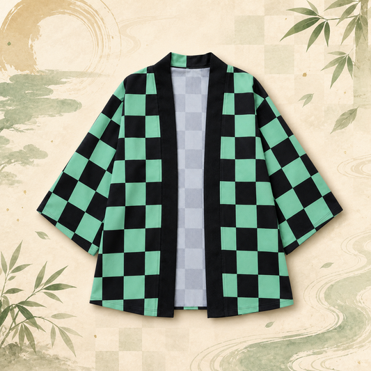 AMA™ Tanjiro Checkered Haori Cosplay