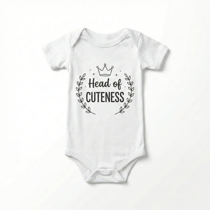 AMA™ "Head of Cuteness" – Funny Baby Bodysuit