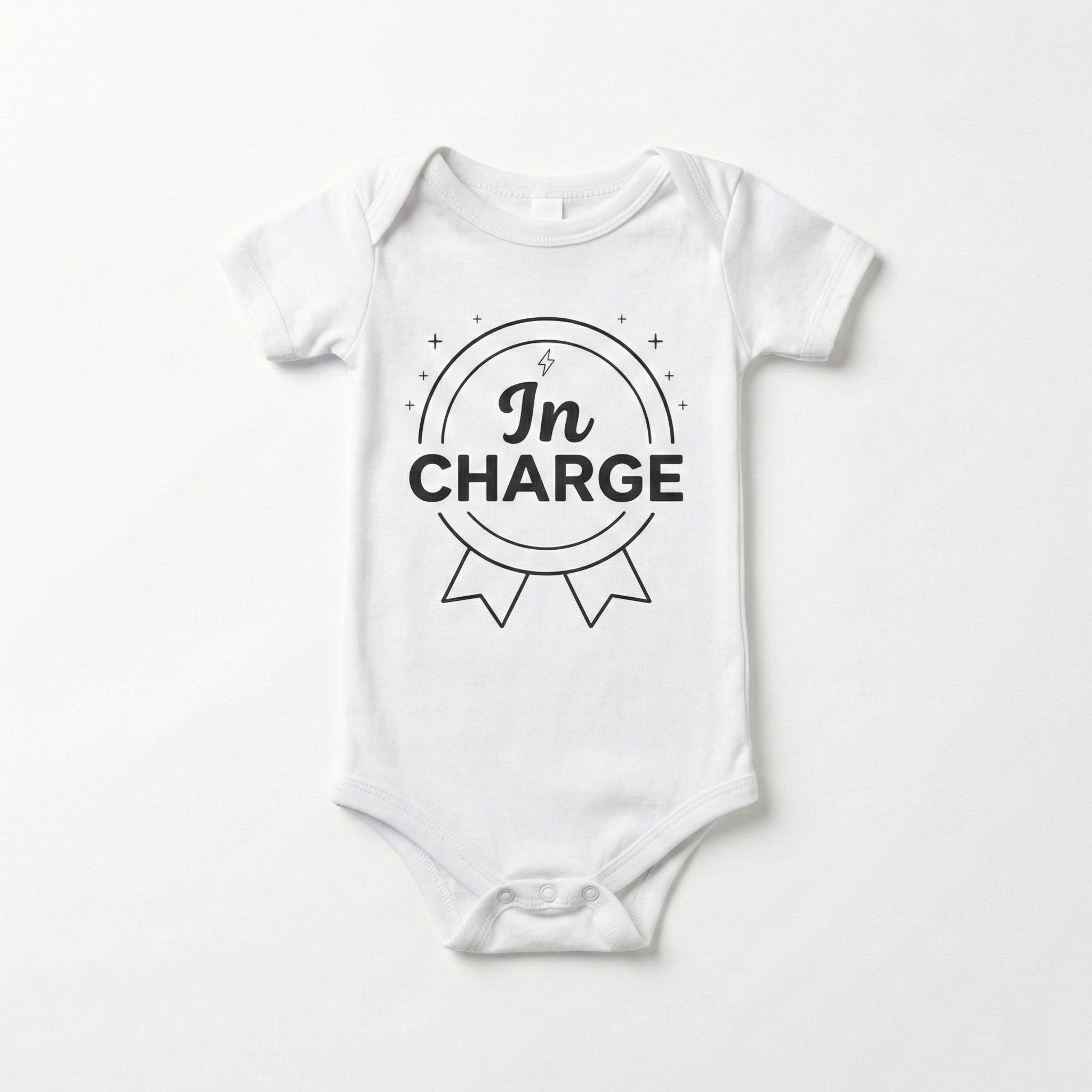 AMA™ "In Charge" – Funny Baby Bodysuit