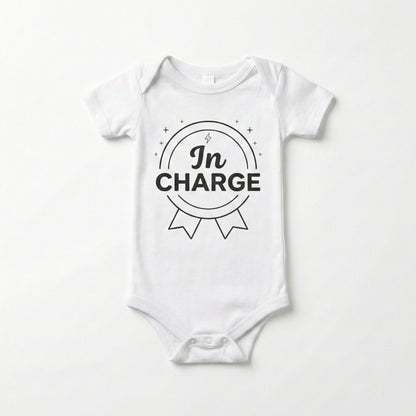 AMA™ "In Charge" – Funny Baby Bodysuit