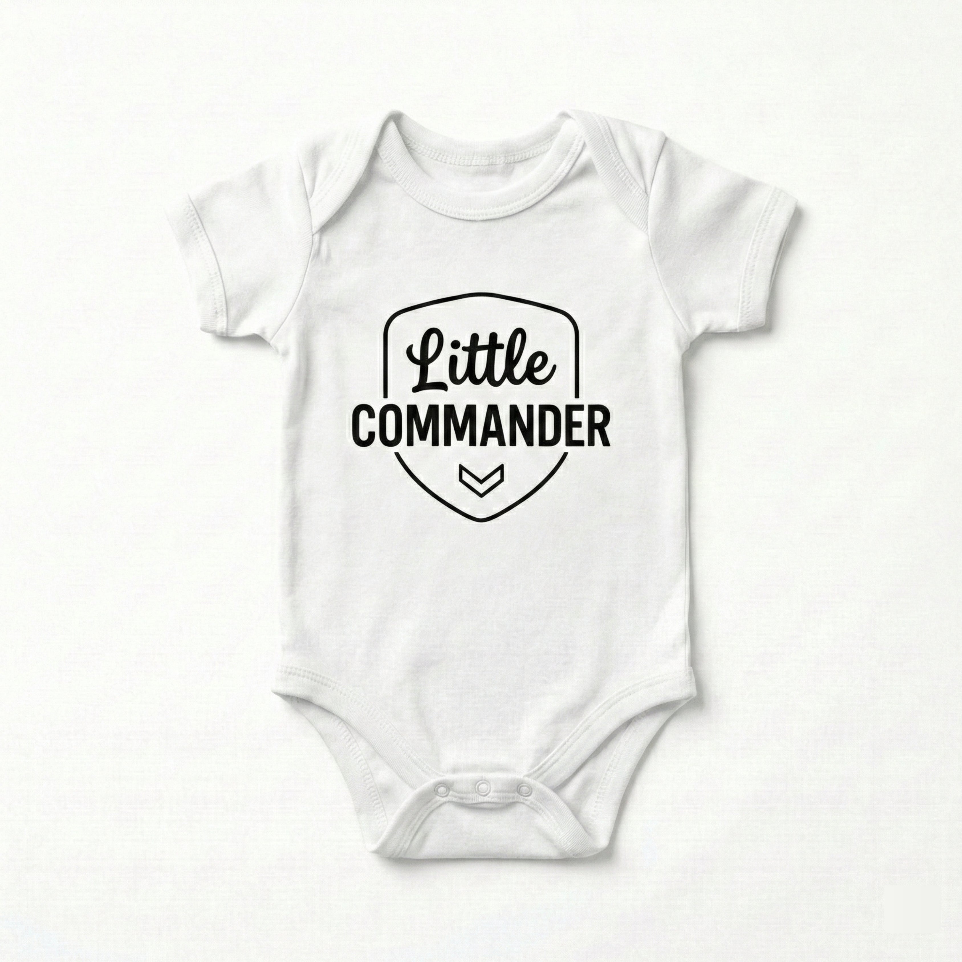 AMA™ "Little Commander" – Funny Baby Bodysuit