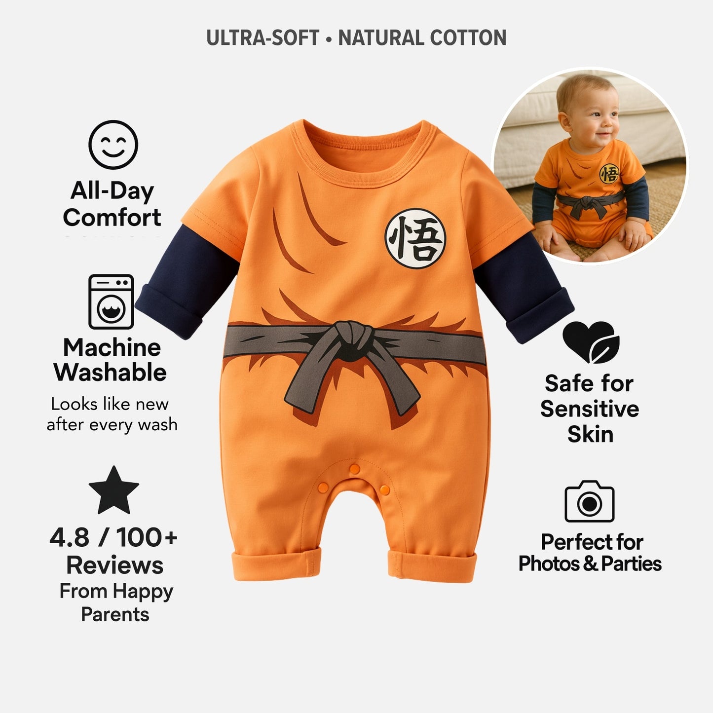 AMA™ Little Goku Kids Onesie