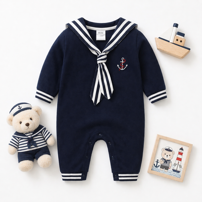 AMA™ Little Navy Sailor Kids Romper