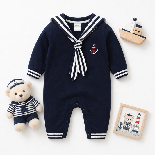 AMA™ Little Navy Sailor Kids Onesie