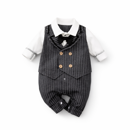 AMA™ Little Pinstripe Gentleman Kids Romper