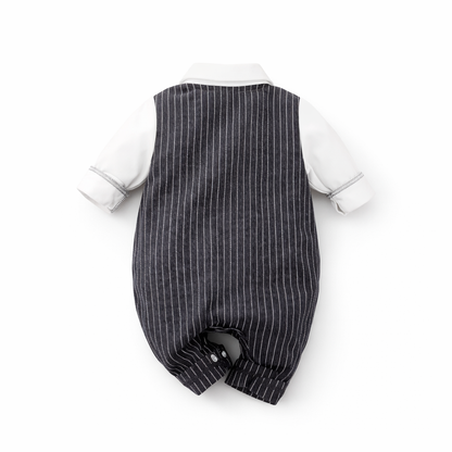 AMA™ Little Pinstripe Gentleman Kids Romper