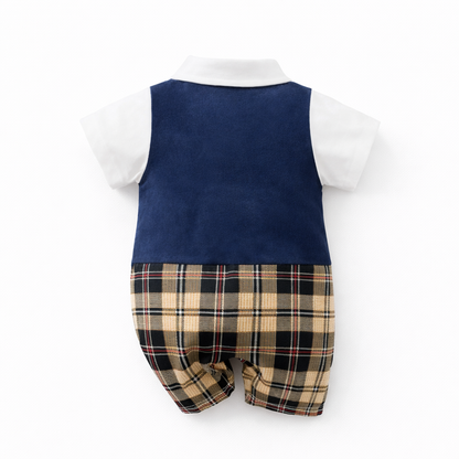 AMA™ Little Plaid Gentleman Kids Romper