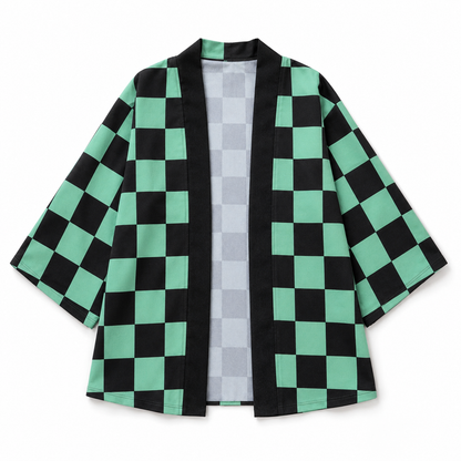 AMA™ Tanjiro Checkered Haori Cosplay