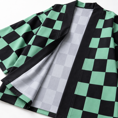 AMA™ Tanjiro Checkered Haori Cosplay