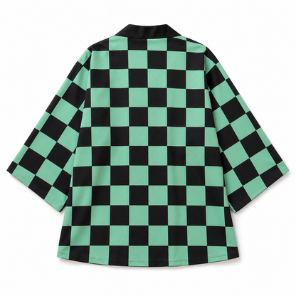 AMA™ Tanjiro Checkered Haori Cosplay