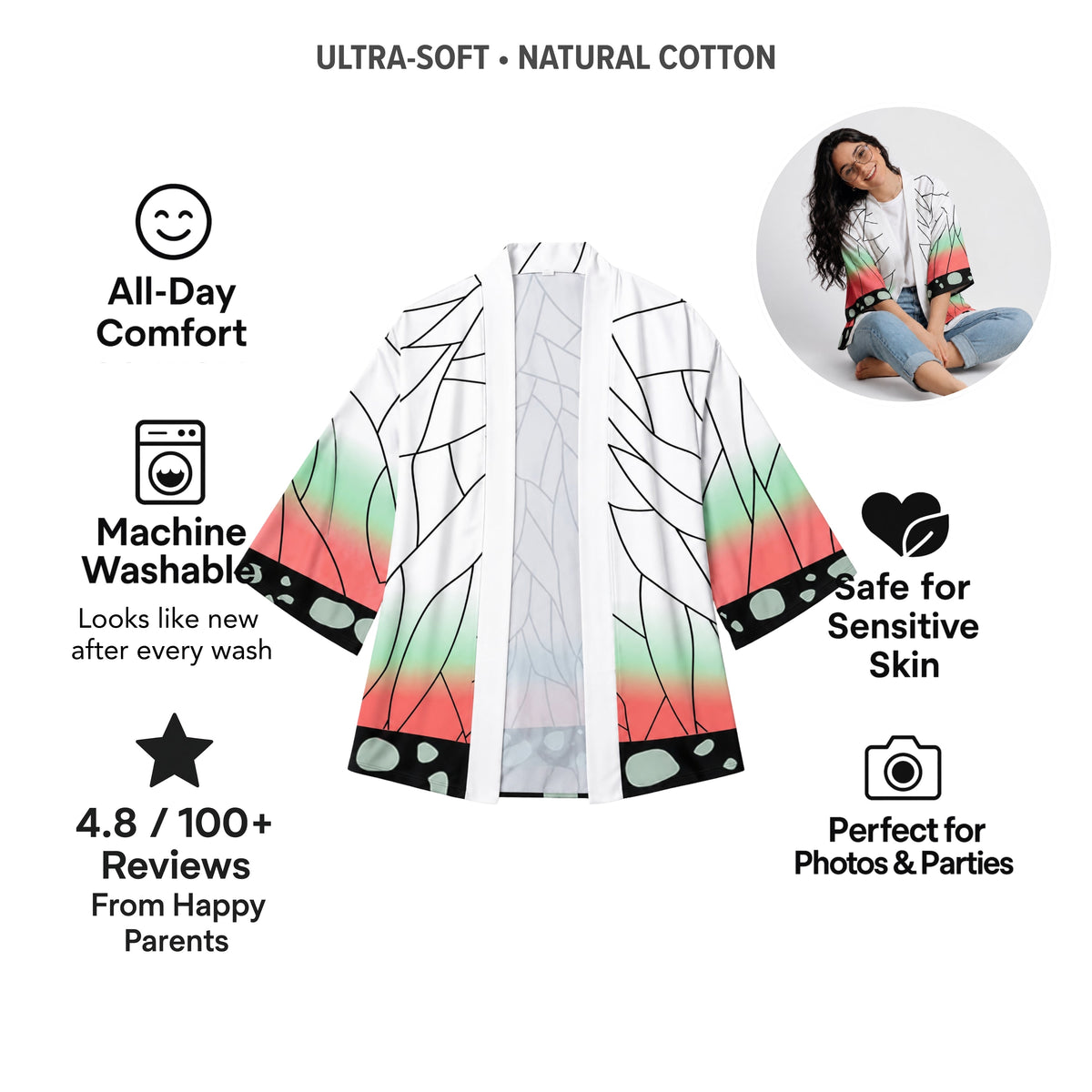 AMA™ Shinobu Butterfly Haori Cosplay