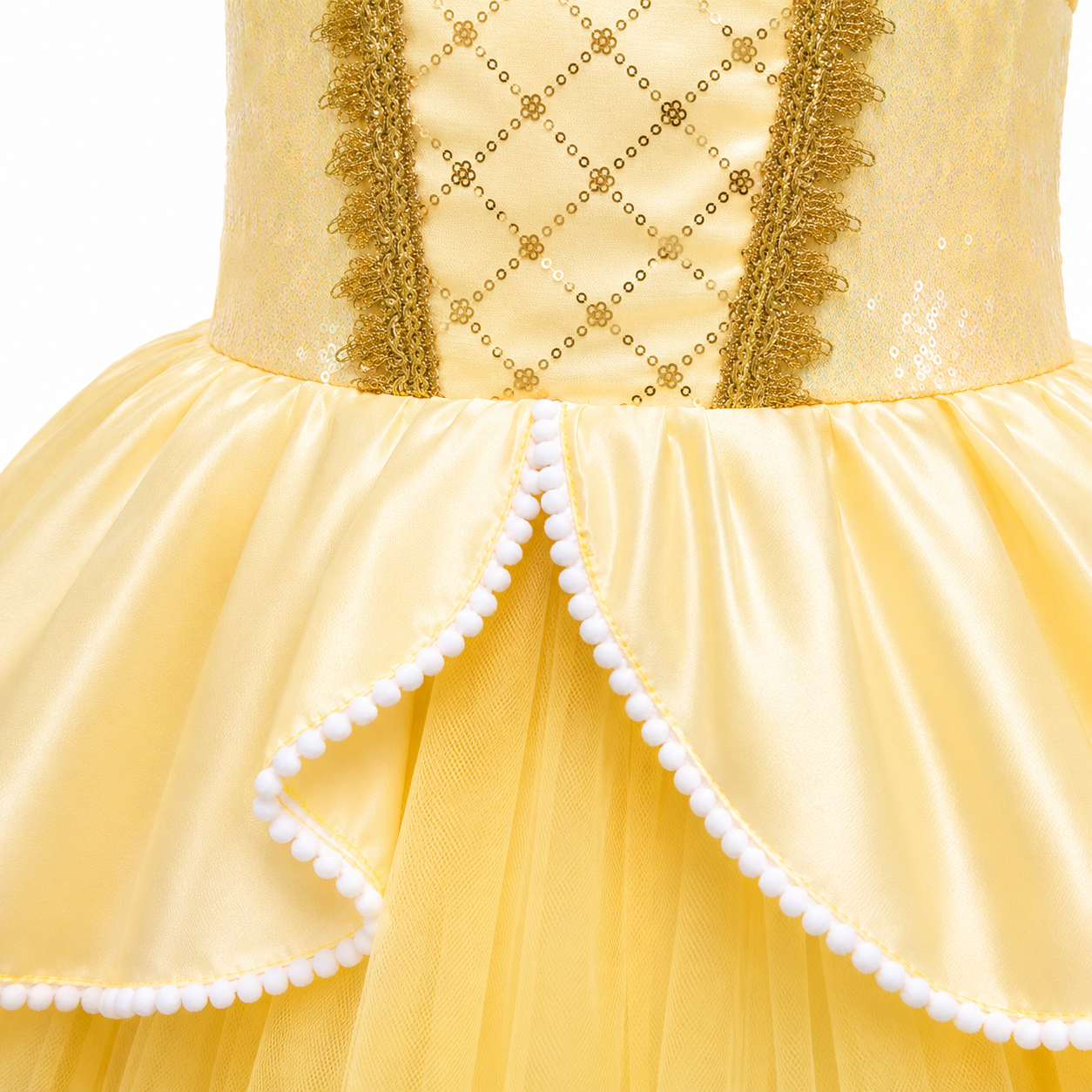 AMA™ Little Golden Rose Princess Kids Dress