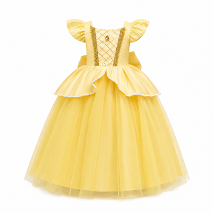 AMA™ Little Golden Rose Princess Kids Dress