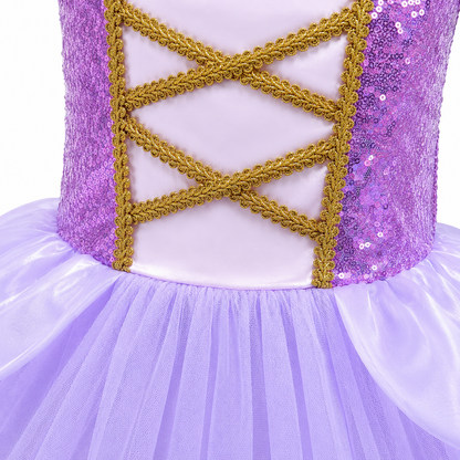 AMA™ Little Royal Lavender Princess Kids Dress