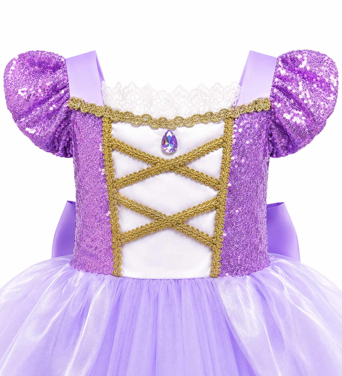 AMA™ Little Royal Lavender Princess Kids Dress