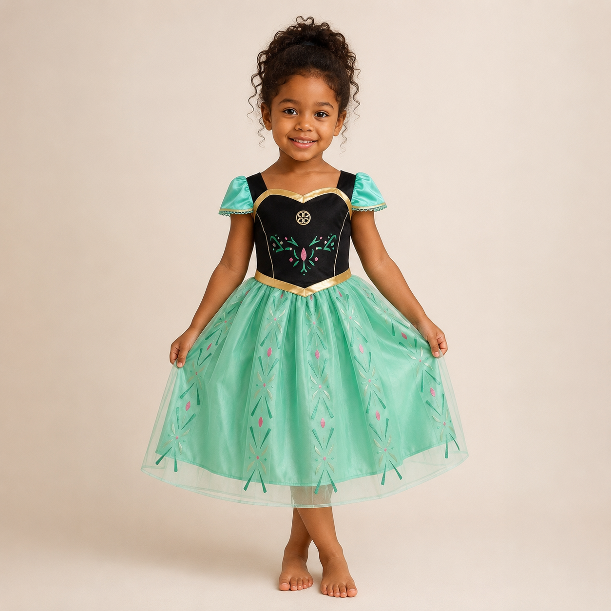 AMA™ Little Emerald Princess Kids Dress