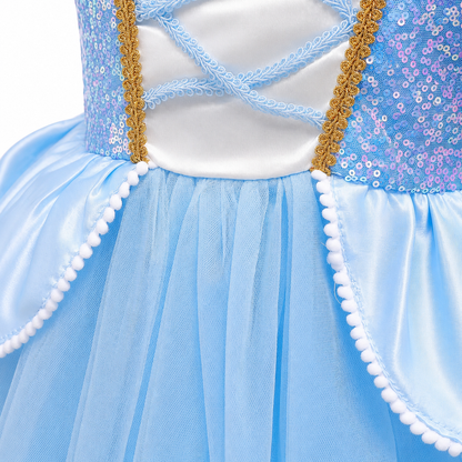 AMA™ Little Blue Princess Kids Dress