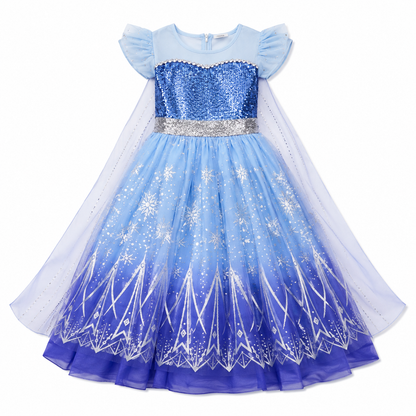 AMA™ Little Midnight Snow Princess Kids Dress