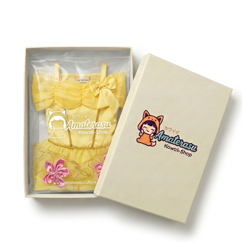 AMA™ Little Golden Princess Kids Dress