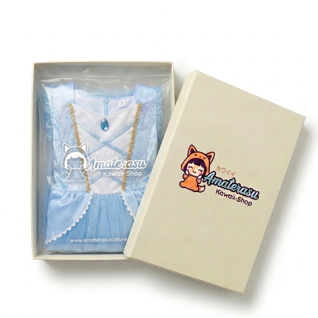 AMA™ Little Blue Princess Kids Dress