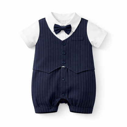 AMA™ Little Gentleman Bowtie Kids Romper