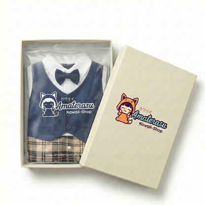 AMA™ Little Plaid Gentleman Kids Romper