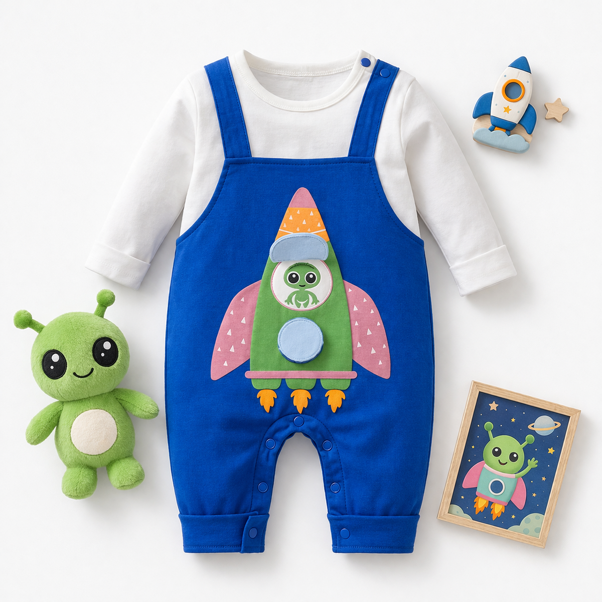 AMA™ Little Alien Rocket Kids Romper