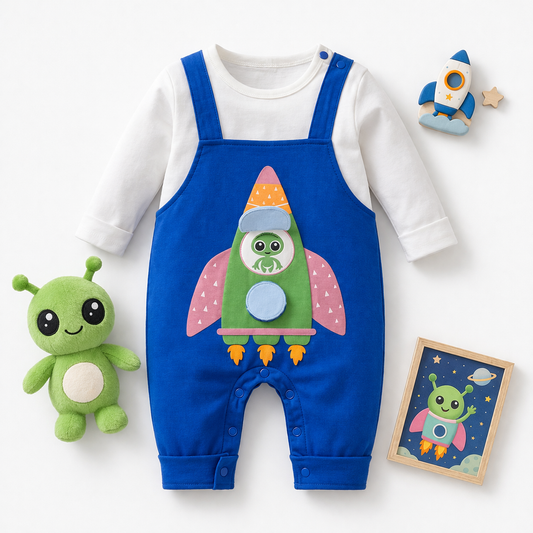 AMA™ Little Alien Rocket Kids Onesie