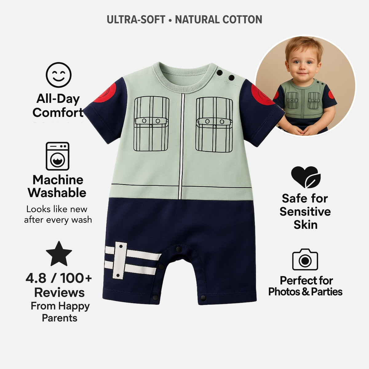 AMA™ Little Kakashi Kids Romper