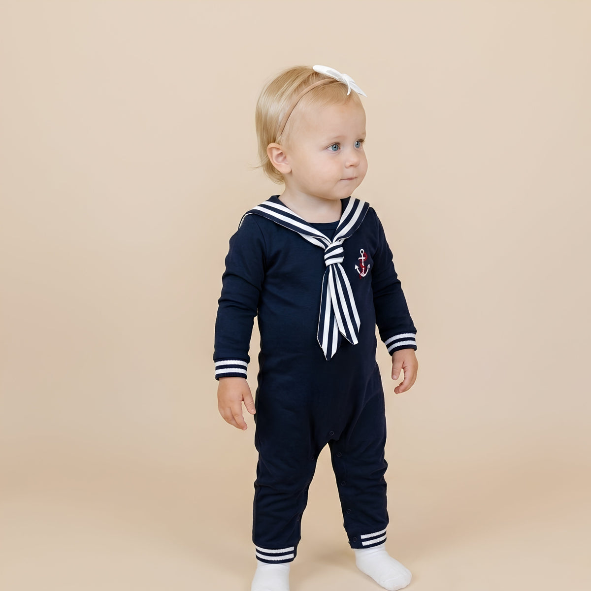 AMA™ Little Navy Sailor Kids Romper