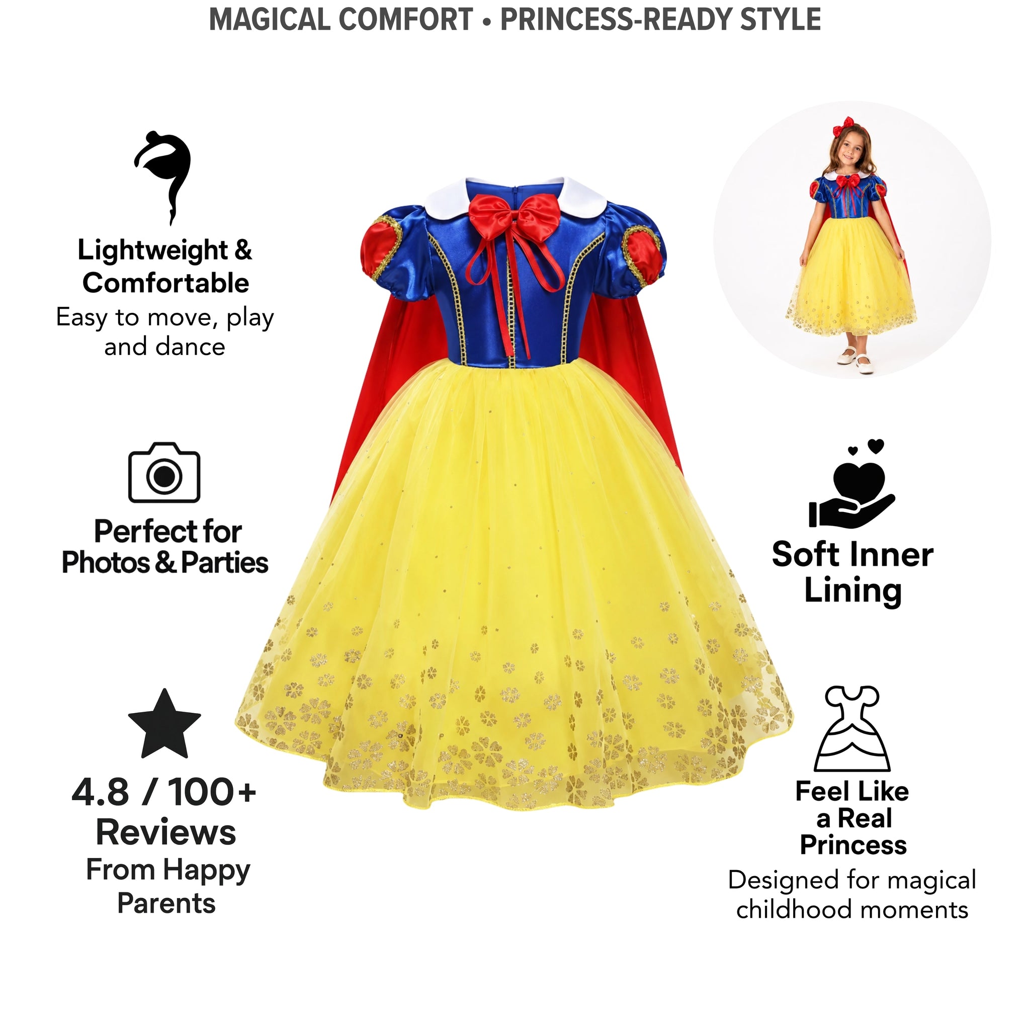AMA™ Little Storybook Princess Kids Dress