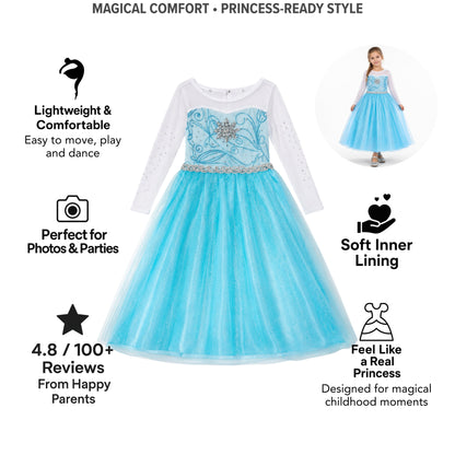 AMA™ Little Snow Princess Kids Dress