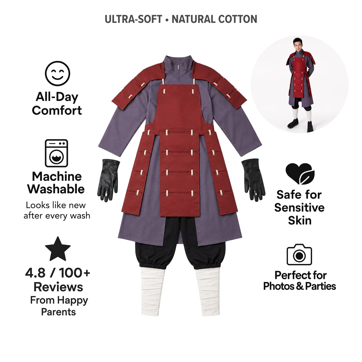 AMA™ Madara Uchiha Armor Cosplay Set