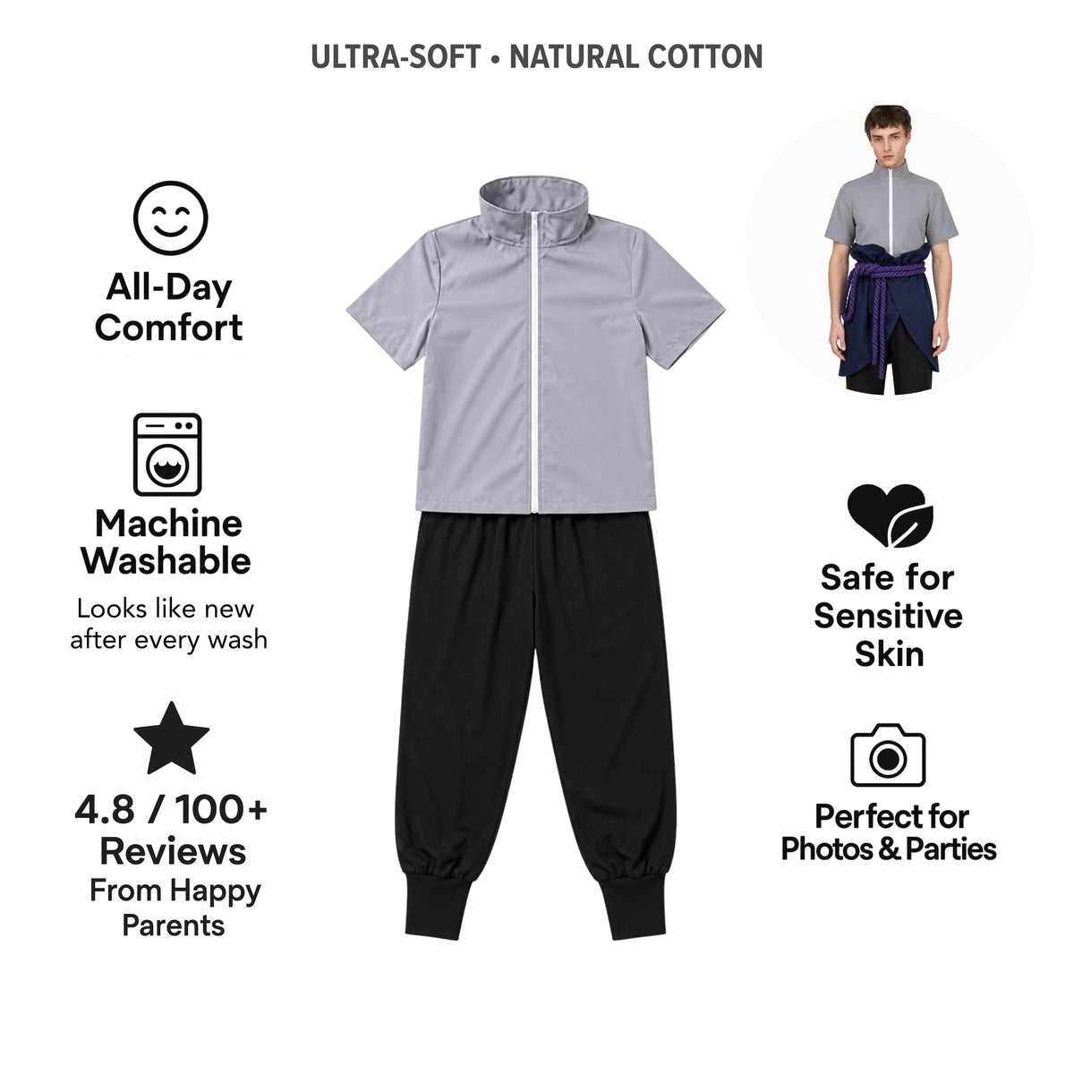 AMA™ Sasuke Uchiha Shinobi Cosplay