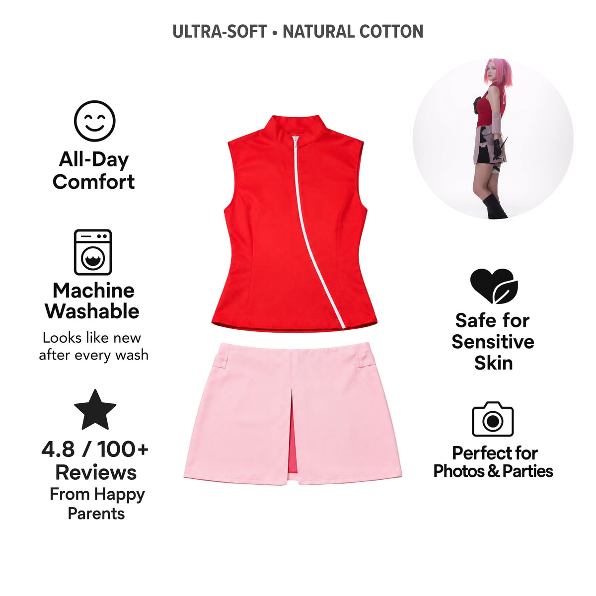 AMA™ Sakura Haruno Ninja Cosplay