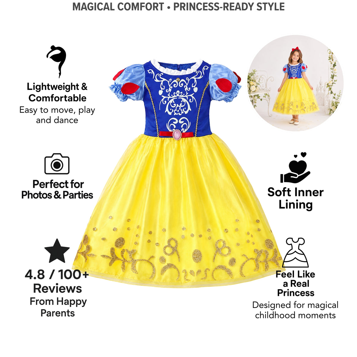 AMA™ Little Fairytale Princess Kids Dress
