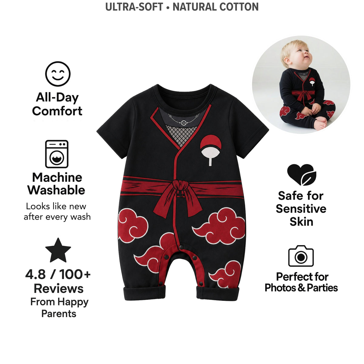 AMA™ Little Itachi Kids Romper