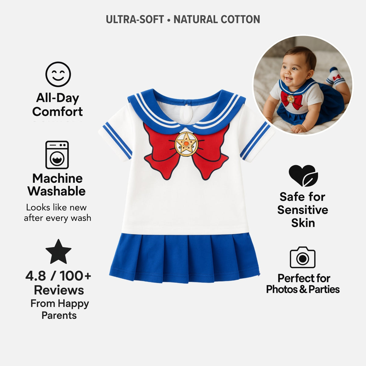 AMA™ Little Sailor Moon Kids Romper