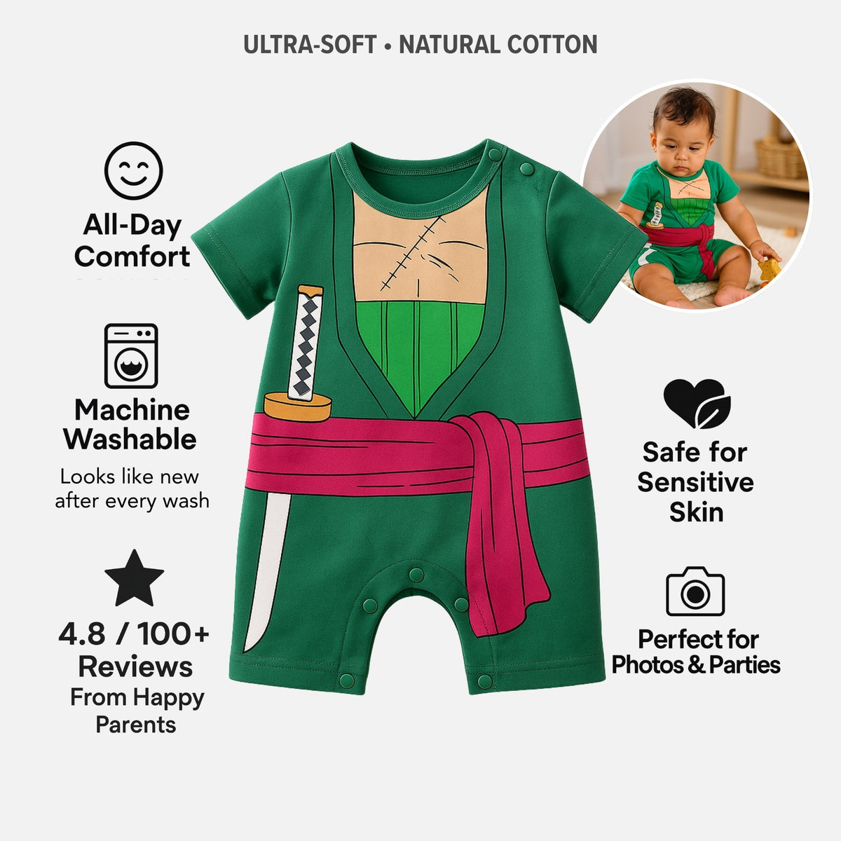 AMA™ Little Zoro Kids Romper