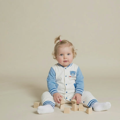 AMA™ Little Soccer Bear Kids Romper